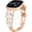 Rosegold/Iridescent, variant on for Metal Bands, Compatible with Fitbit Versa 4/Versa 3/Fitbit Sense 2/Sense Band Smart Watch, Four Leaf Clover Stainless Watch Strap for Women