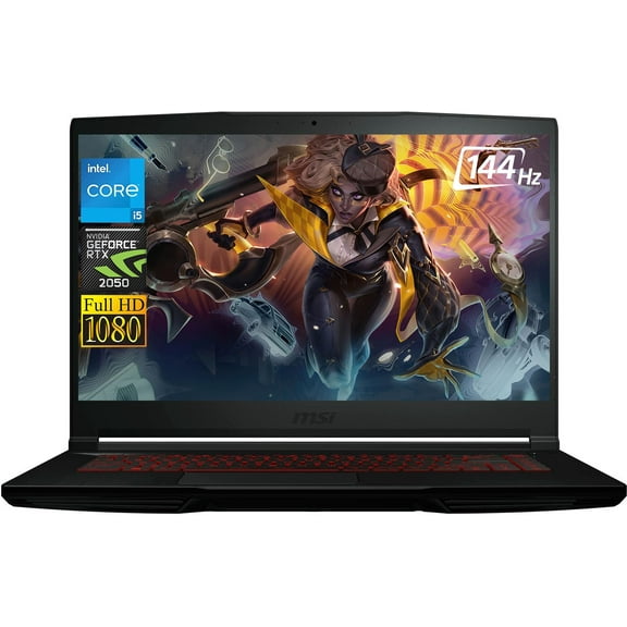 MSI Thin Gaming Laptop | 15.6" FHD 144Hz Display | Intel Core i5-12450H (8 cores) | NVIDIA GeForce RTX 2050 Graphics | 32GB RAM | 1TB SSD | Wi-Fi 6 | Backlit Keyboard | Windows 11 Home