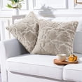 thumbnail image 4 of Home Soft Things Throw Combo - Geo Tatami Faux Fur & Pillow Cover Set - Humus - 50" x 60", 4 of 8