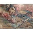 thumbnail image 3 of Ambesonne Pink Quilted Bedspread Set 3 Pcs, Blush Tone Dreamy Paris Print, Queen Size, Rose Pale Seafoam Ecru, 3 of 4