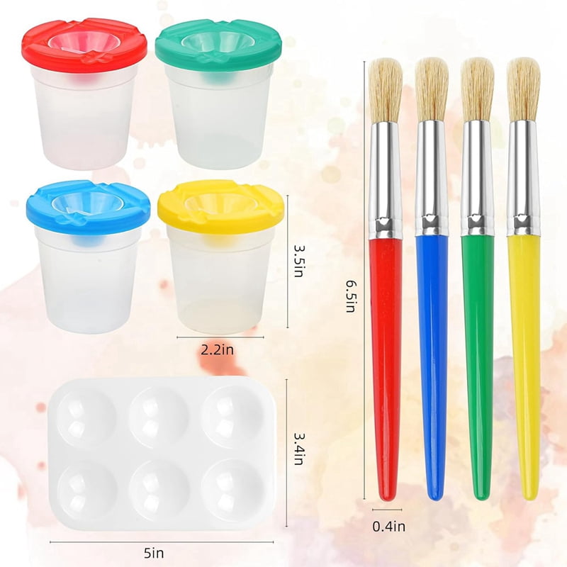 Kids Paint Brushes, 68Pcs Childrens Paint Brushes Set, Colorful Paint Brushes for Children Toddlers Beginners, Face