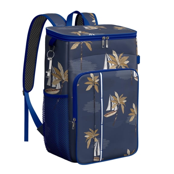 Hawaiian Island Classic Soft Cooler Bag - Leakproof 20L Beach Cooler Backpack with Padded Straps & Bottle Opener