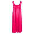 thumbnail image 4 of Womens Loose Nightdress Solid Color Square Collar Sleeveless Midi Length Ice Silk Nightgown Summer Red One Size, 4 of 4