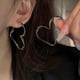 thumbnail image 1 of Heart Hoop Earrings for Women Punk Big Love Earring Simple Hollow Metal Gold Silver Color Jewelry Femme Jewellery, 1 of 2