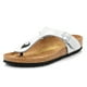 thumbnail image 1 of Sandalia tipo tanga Birkenstock Gizeh para mujer, color plateado EU 39, 1 of 9