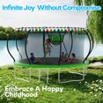 thumbnail image 4 of WOWLAND Trampoline 12FT for Kids and Adults with Lights, 1200LBS Heavy Duty Trampoline Outdoor with Enclosure Net and Basketball Hoop, Recreational Backyard Trampoline, Easy Assembly, Birthday Gift, 4 of 9