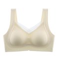 thumbnail image 2 of SMihono Stylish Womens Seamless Bras Full Coverage Push Up Bras Lace Anti-Sagging Wirefree Bra Breathable Comfy Everyday Bras Beige 10, 2 of 5