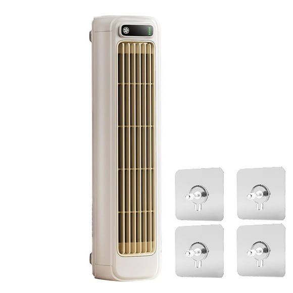 Ventilador de torre sin aspas de Hengfeng | Turbina de alta circulación silenciosa para vientos | Montaje en pared o escritorio | Motor sin escobillas | 3 velocidades | USB recargable 2000mAh