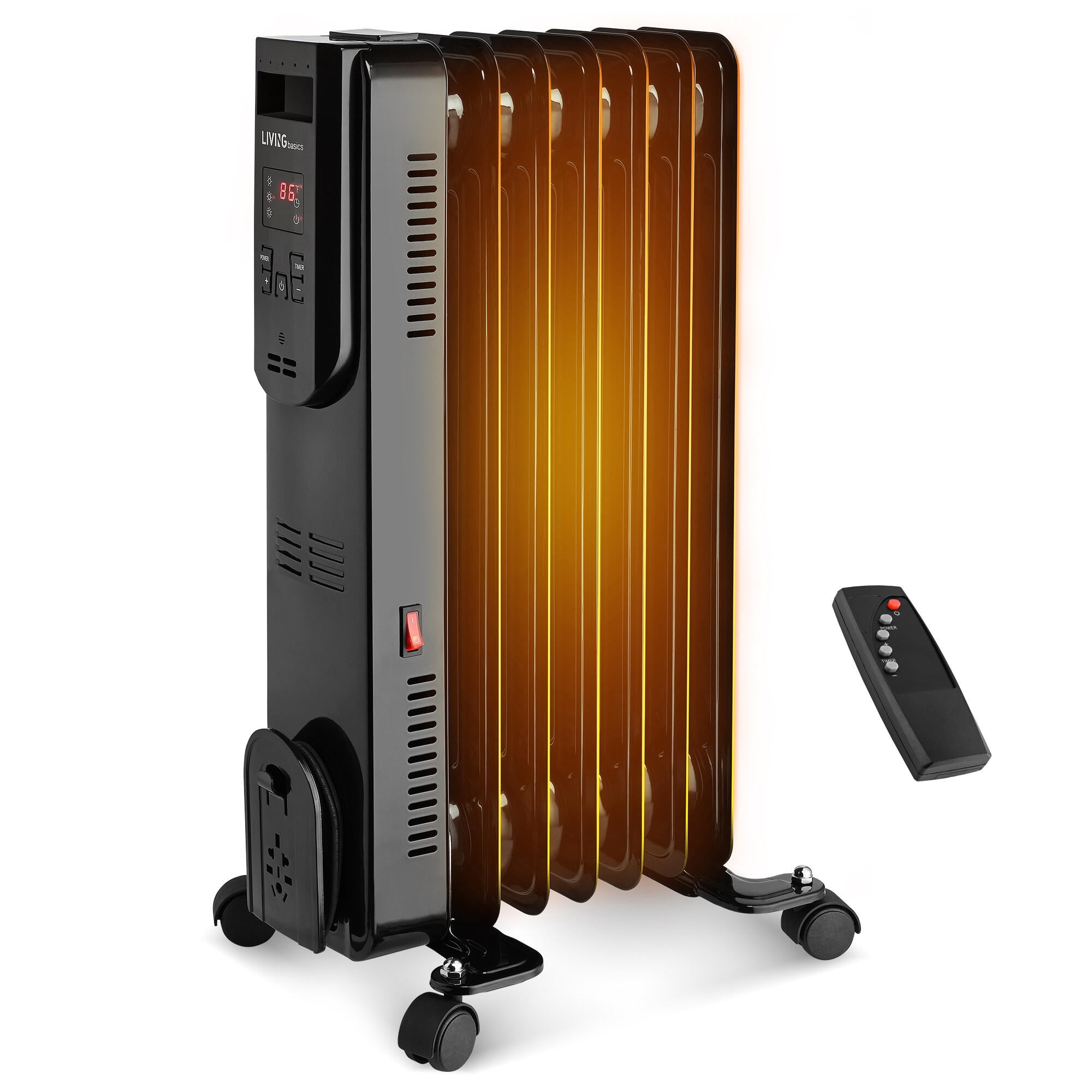 Electric 1500W Oil Filled Radiator Heater,Adjustable Thermostat 3 Heat  Setting and Overheating Protection, Full Room Quiet | Walmart Canada