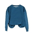 thumbnail image 4 of UTSJKR Polka Dot Sweater for Women 2026 Fashion Winter Spring Chunky Crewneck Lantern Sleeve Loose Knit Pullover Sweaters Top Blue L, 4 of 4