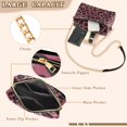 thumbnail image 3 of FORMRS Women Crossbody Purse with Chain Strap Vegan Leather Shoulder Handbag, Deep Red Leopard Pattern, 3 of 7