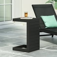 thumbnail image 2 of Noble House Cape Coral Outdoor Modern Aluminum C-Shaped End Table in Black, 2 of 7
