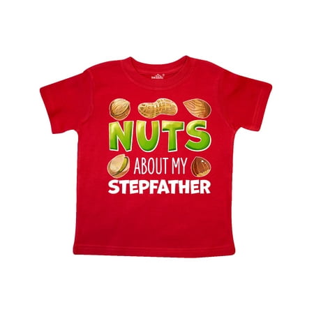 

Inktastic Nuts About My Stepfather Peanut Almond Pistachio Gift Toddler Boy or Toddler Girl T-Shirt