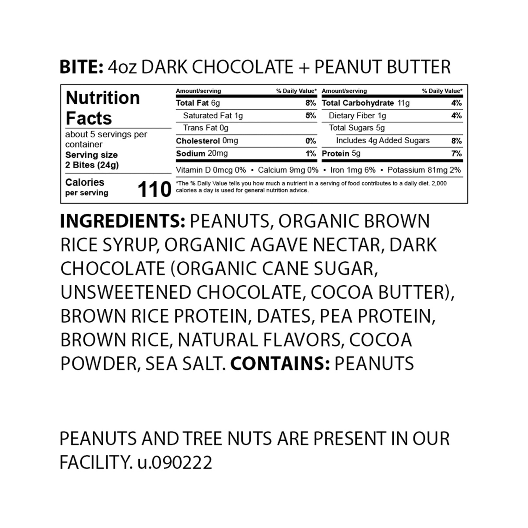 (3 pack) The Gluten Free Brothers, GFB Gluten Free Bites, Dark Chocolate Peanut Butter, 4 oz Pouch