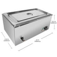thumbnail image 2 of ALDKitchen Bain Marie Steam Warmer | Electric Buffet Food Warmer | Stainless Steel | 1 Tank | 110V, 2 of 13
