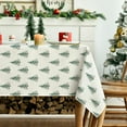 thumbnail image 4 of Christmas Tablecloth 60×84 Inch Rectangular, Trees Green Boho Washable Table Cover for Party Picnic Dinner Decor, 4 of 6