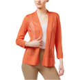 thumbnail image 2 of Suéter tipo Cárdigan Alfani Mujer Medios Mixtos Naranja Extragrande, 2 of 2