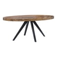 thumbnail image 4 of Parq Oval Dining Table-Color:Cappuccino,Style:Rustic, 4 of 6