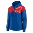 thumbnail image 2 of Women's Fanatics Royal Chicago Cubs Iconic Overslide Color-Block Quarter-Zip Hoodie, 2 of 3