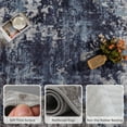 thumbnail image 7 of VUNATE 6'x9' Area Rugs for Living Room Washable Rugs Modern Abstract Distressed Indoor Rug Carpet Soft Fluffy Large Area Rugs for Bedroom Dining Room Office Foldable Nonslip Rug Blue, 7 of 7