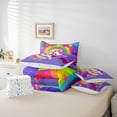 thumbnail image 5 of Manfei Stars Unicorn 7-Piece Bedding Comforter Set,Colorful Rainbow King Bedding Sets,Galaxy Universe Ultra Soft Bed Sheets,Super Cozy Alphabet Bedroom Decorative,Reversible, 5 of 7