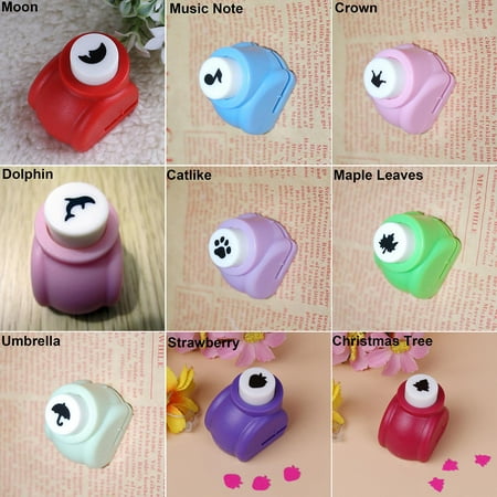 Scrapbooking Hole Punch Heepo Kid Craft DIY Scrapbook Cards Making Paper Shaper Mini Hole Punch Cutter Toy ()