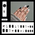 thumbnail image 1 of Heallor-esmalte de uñas usable de 24 piezas, colección navideña terminada, uñas postizas planas cortas, arte de cobertura completa extraíble, presione en Nai, 1 of 5