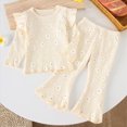 thumbnail image 2 of HCNTES Baby Girl Clothes Winter Girls 2 Piece Outfits Girls 12 24 Months 2T 3T 4T Long Sleeve Sweatshirt Pants Fall Clothing Set Girls Clothes, 2 of 9
