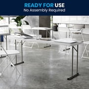 Flash Furniture Kathryn 6-Foot Granite White Plastic Folding Training Table
