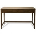thumbnail image 5 of Bowery Hill Contemporary 2 Drawer Writing Desk in Plymouth Brown Oak, 5 of 17
