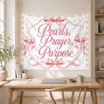 thumbnail image 5 of Pearls Prayer Purpose with Ornate Composed Motivational Written, Mystical Fantasy for Space Lovers, Galaxy Room Decor, Housewarming Gift, Tapestry Wall Hanging for Bedroom and Dorm, 5 of 7