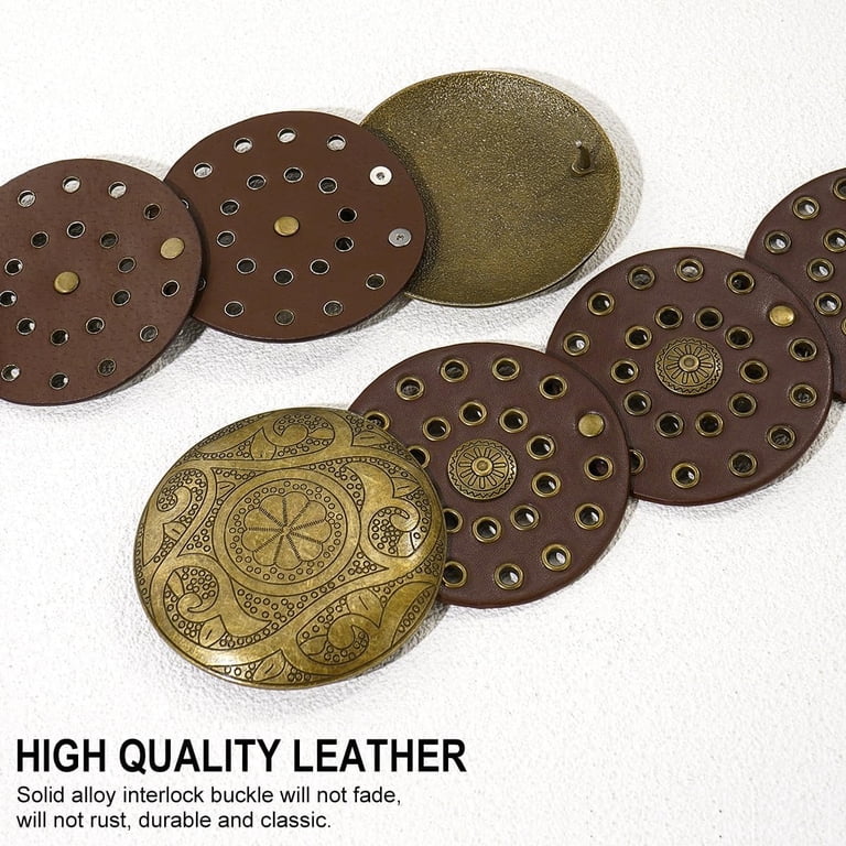 YooGuoGuo Wide Disc Belt for Women Vintage Leather Hollow  display picture 1
