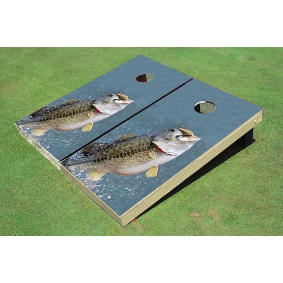 Bass out of Water Cornhole Board set