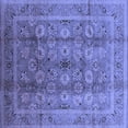 thumbnail image 1 of Ahgly Company Indoor Square Oriental Blue Traditional Area Rugs, 3' Square, 1 of 4