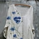 thumbnail image 5 of Vestido HUOGUO Vintage Floral Manga 3/4 para mujer, talla grande, 5 of 5