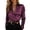 Purple, variant on LIUJUNSHOP Soft Breathable Stretch Satin Silk Button Down Shirts for Women Long Sleeve Leopard Blouses Work Dress Tops