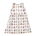 thumbnail image 3 of Girls Dress Gift Box Elk Snowman Sleeveless Dress for Girls Hem A-Line Casual Sundress, 3 of 7