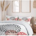 thumbnail image 6 of Ambesonne Abstract Duvet Cover Set, Circled Modern Dots, 2-Calking, Maroon Grey Red, 6 of 7