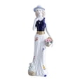 thumbnail image 3 of Figura de dama de cerámica, estatua de niña coleccionable, escultura de niña para dormitorio Estilo C, 3 of 7