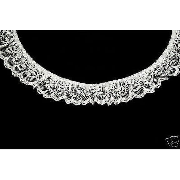 Kiddo 1" White Ruffled Gathered Raschel Lace Trim Wholesale Lot Sewing Notions