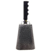 11.2 inch Flake Silver Bell Black Handle Cowbell with Stick Grip Handle Used for Cheering at Sporting Events - Cow Bell by Stewart Tradingâ?¢