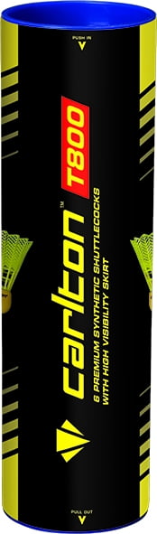 6-pack Carlton Badminton Shuttles T800 High Visibility
