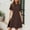 Coffee, variant on Sentmoon Sundresses for Women Formal Short Sleeve Crew Neck Summer Dresses for Women 2026 Solid Color Pleated Lace Breathable Regular Fit Casual Dresses for Women Beach Accessories Must Haves