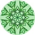 thumbnail image 1 of Ahgly Company Machine Washable Indoor Round Transitional Light Green Area Rugs, 3' Round, 1 of 7