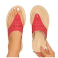 thumbnail image 6 of enyan White Platform Sandals Women's Arch Support Yoga Mat Comfortable Summer Beach Walking Thong Cushion Sandals Slip On Indoor Outdoor,Red,Size 10.5, 6 of 6