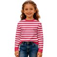 thumbnail image 5 of oqasdz Sweatshirts for Girls Kids Children Striped Long Sleeve Crewneck Sweatshirt for Boys Fashion Pullover Top Loose Fit Casual Dailywear, 5 of 5