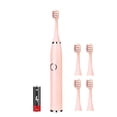 thumbnail image 1 of Cepillo de dientes 28000-37000 Cepillo de dientes eléctrico IPX7 Cepillo de dientes de viaje impermeable, rosa, batería, 5 cabezales, 1 batería Jumpingount HA005425-04B, 1 of 6