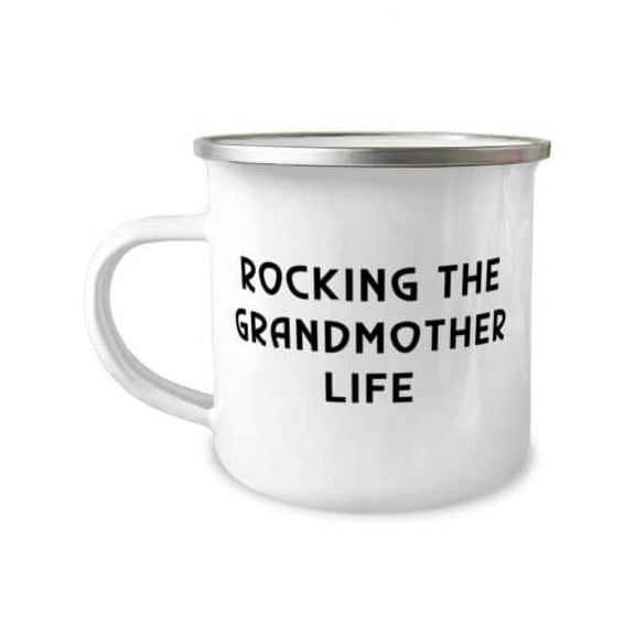 Brilliant Grandmother 12oz Camper Mug, Rocking The Grandmother Life, For Grandmom, Present From Granddaughter, For Grandmother