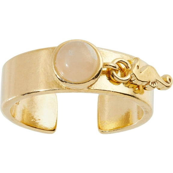 Alex and Ani Seahorse Adjustable Ring Gold/Neutral One Size