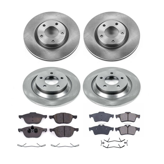 Ultimate Brakes Front and Rear Ceramic Brake Pad and Rotor Kit with Hardware WM81121